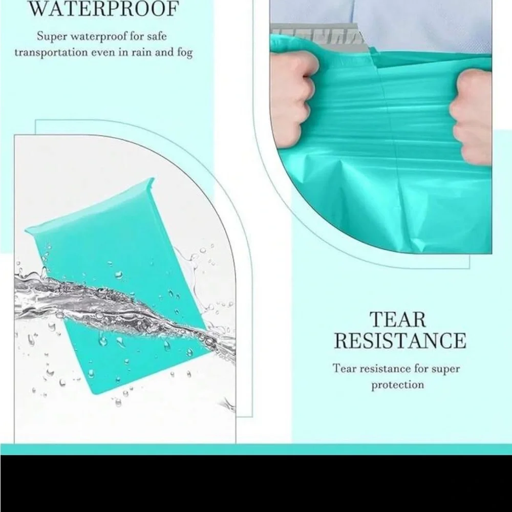 25 Extra Large Turquoise Green Poly Mailers Gift Bags 19”x24”
